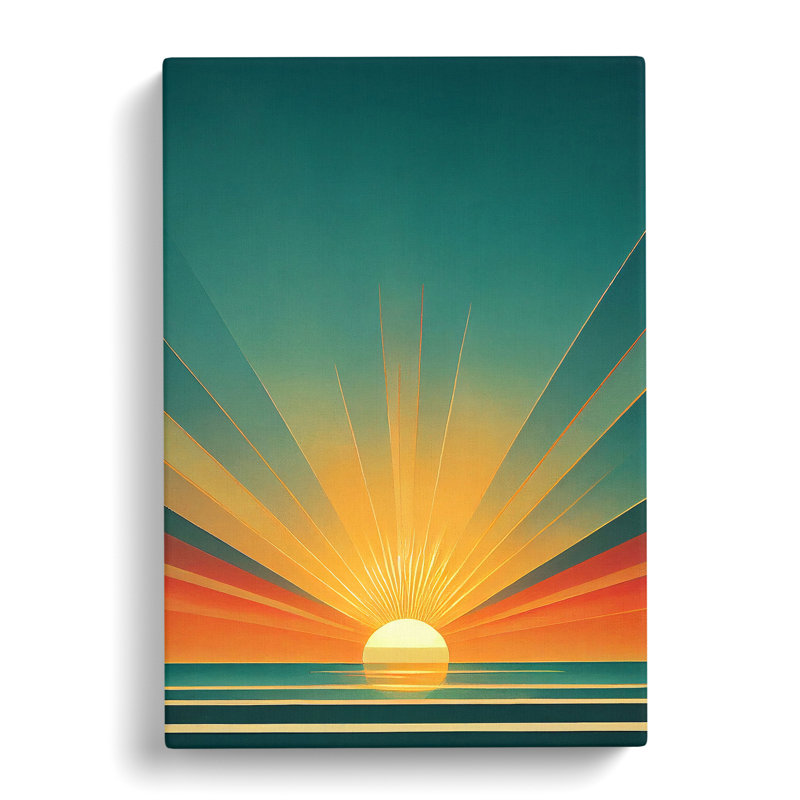 XC1022-63X A Gorgeous Abstract Sunset - Wrapped Canvas Print, 76cm H x 50cm W x 3cm D