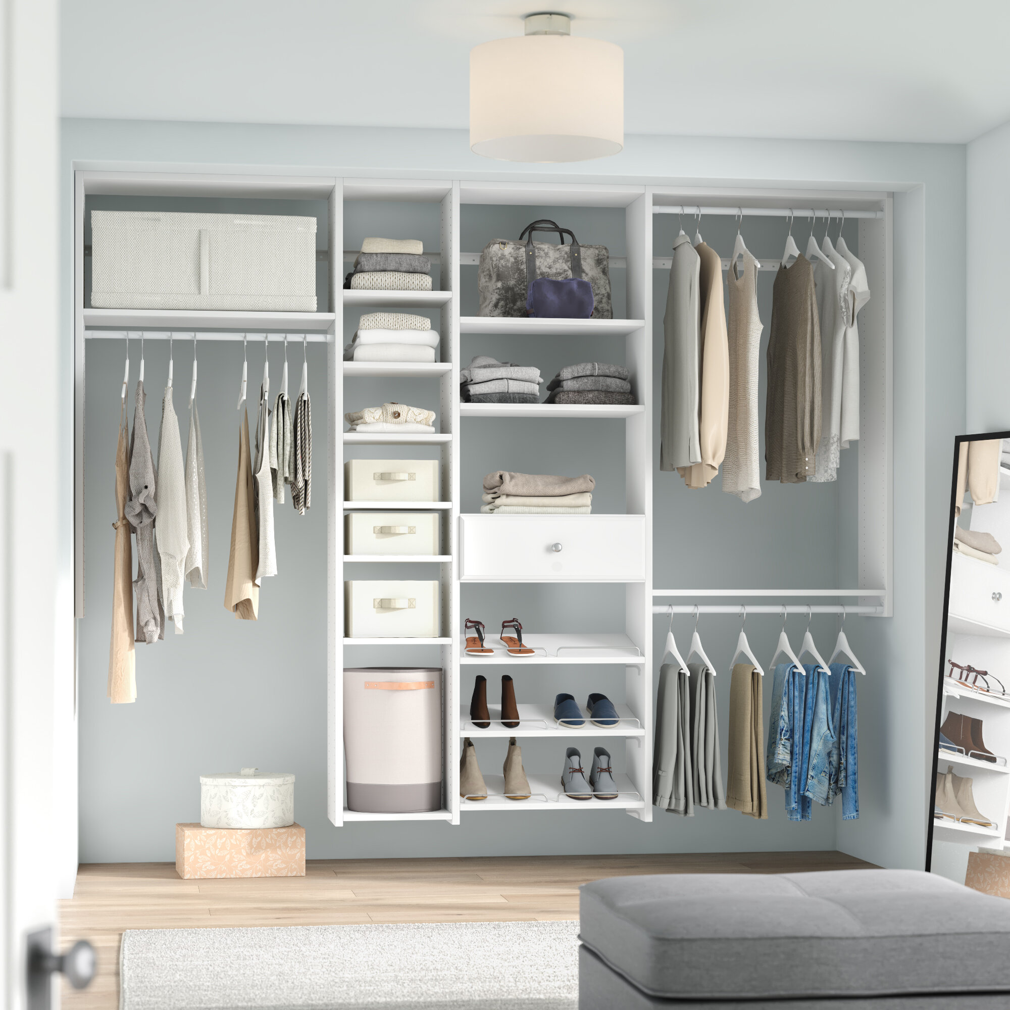 Expandable Reach-In Closet Organizer Kit