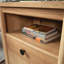 Table de chevet, finition brune