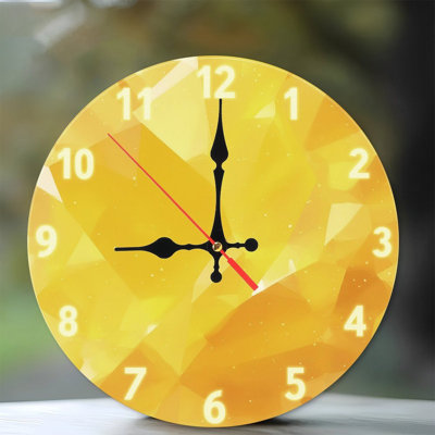 Clock Numbers On Yellow Gem Face
