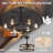 Outdoor Ceiling Fan With Light: 26" Caged Ceiling Fans With Remote App Control For Patio Kitchen Bedroom - Farmhouse Fandelier Flush Mount Lights Fixture Reversible 6 Speed Timer Black