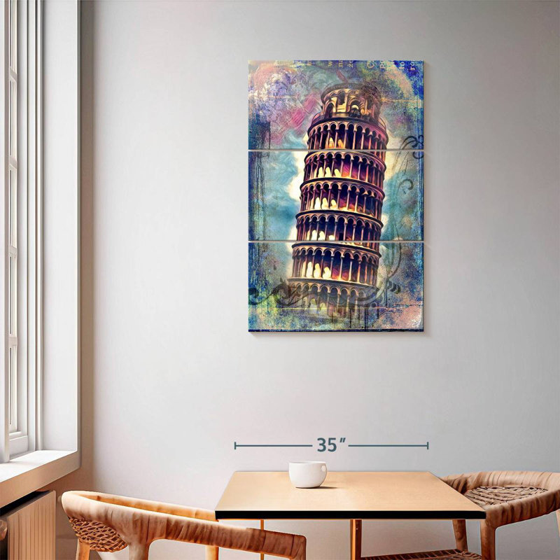 Lilie Grunge Tower Of Pisa, 57'' H x 36'' W