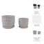  Plateau décoratif décoratif en céramique avec motif - Pots de fleurs d'intérieur élégants avec soucoupe pour patio, salon ou décoration intérieure - ensemble de 2, 8 po, 6 po, blanc-1621862973