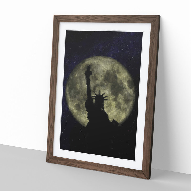 The Statue of Liberty Vol.4 - Picture Frame Painting, 36cm H x 27cm W x 2cm D, Walnut Framed