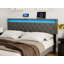 Tête de lit tapissier avec 2 ports USB et lumières DEL Bertwald - Hauteur réglable-1046498126-1047018618