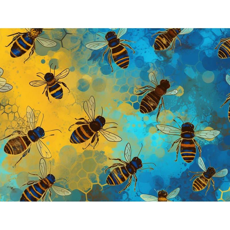 Jeté en molleton Bee - Couvertures douces et chaudes pour insectes - Jeté pour canapé, lit et chaises, L 50 po x L 60 po