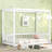 Canopy Frame Floor Bed With Fence, Guardrails-1149976058-1149976059