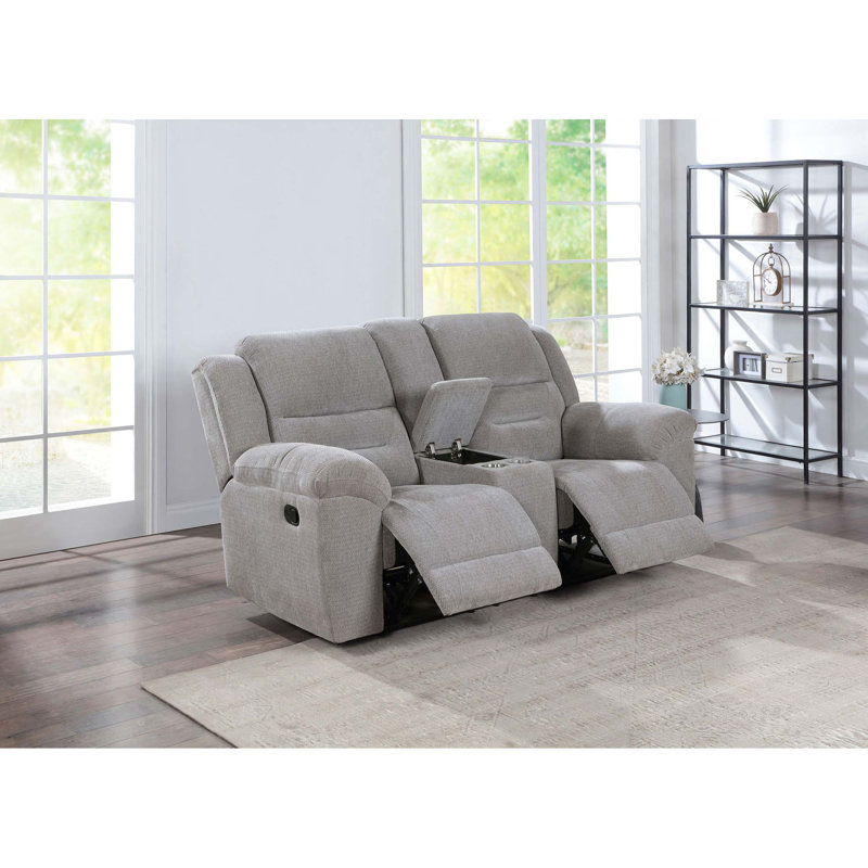 Causeuse inclinable rembourrée avec console de rangement