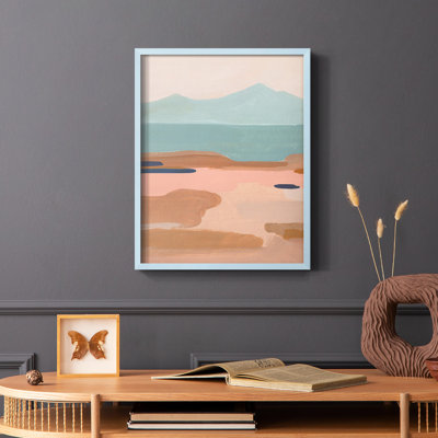 «Desert Sunrise II», reproduction encadrée - bois massif