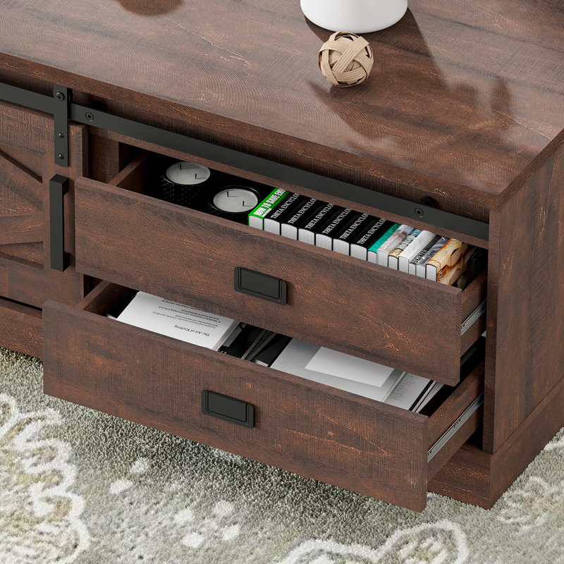 Glenford Farmhouse Coffee Table, Brown, Brown