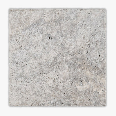 Silver Tumbled 12x12 Travertine Tile