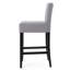 Tabouret de bar 30 po en tissu avec structure en bois massif