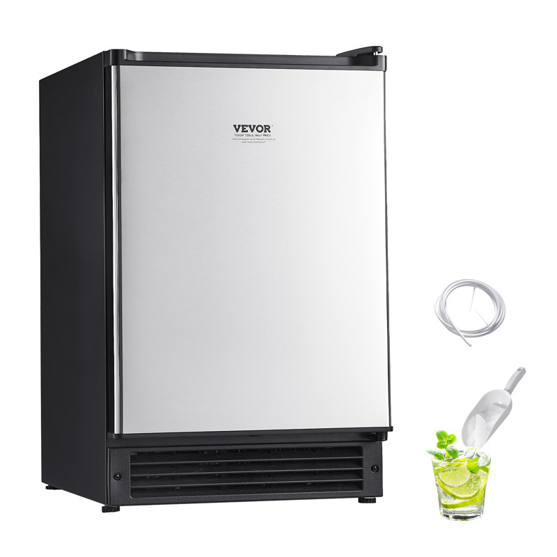 Undercounter Ice Maker 15 Lbs/Day Built-in Ice Maker Machine w/ Reversible Door, 24.80" H x 16.93" W x 14.96" D