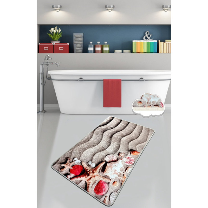 Tapis de bain antibactérien 100% polyester, 27,6 po x 47,2 po | Dessous antidérapant, 700 g / m², lavable en machine à 86 ° F | Doux et durable, idéal pour la sécurité et le confort de la salle de bain, facile d'entretien