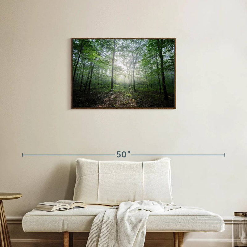 Lighting Forest II, Cadre flottant noyer, 31 po x 21 po
