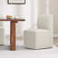 Chaise de salle à manger rembourrée en mélange de polyester avec roulettes Bralan (ensemble de 4)-563080211