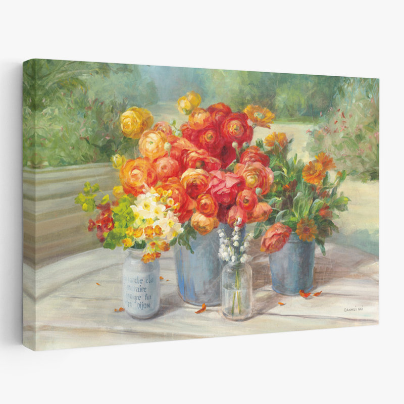 Art floral et fleurs du jardin, H 16 po x l 24 po