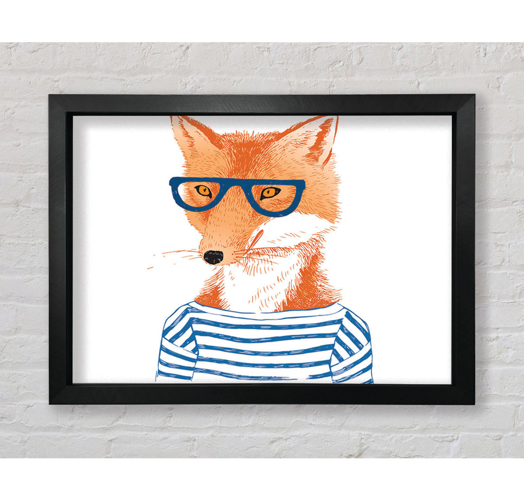 Gerahmtes Leinwandbild The Nerd Fox