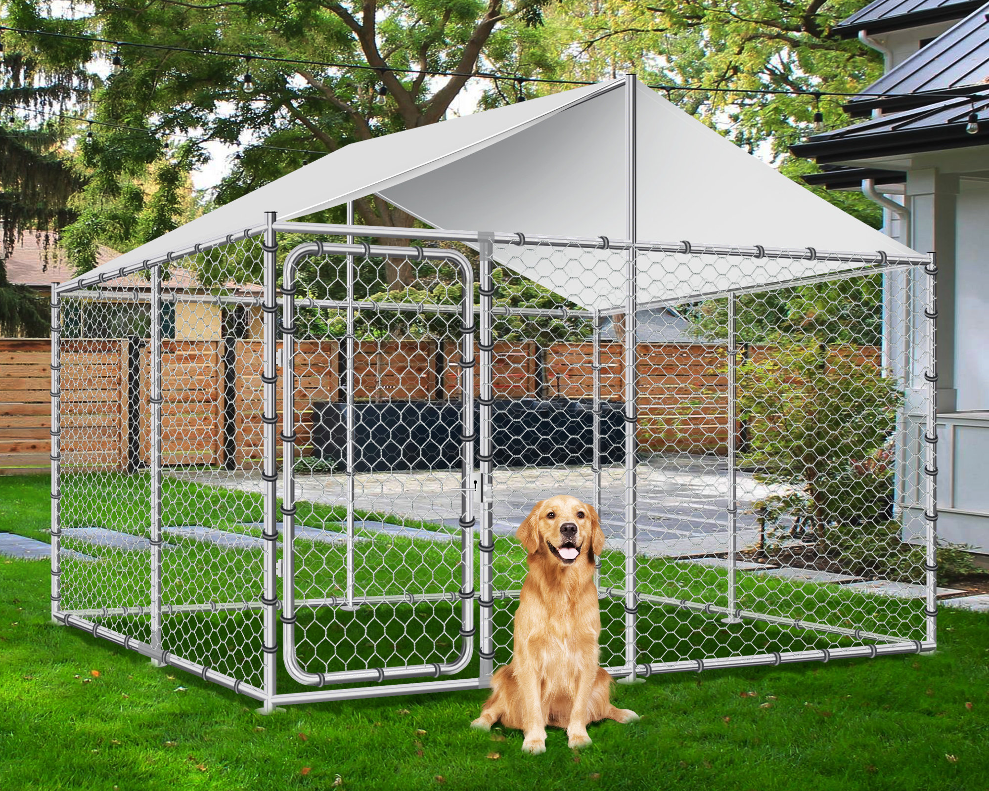 Dog lot clearance canopy