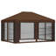 vidaXL Garden Gazebo with Sidewalls Polyester and Steel Outdoor Mesh Terrace-126787446-126787457