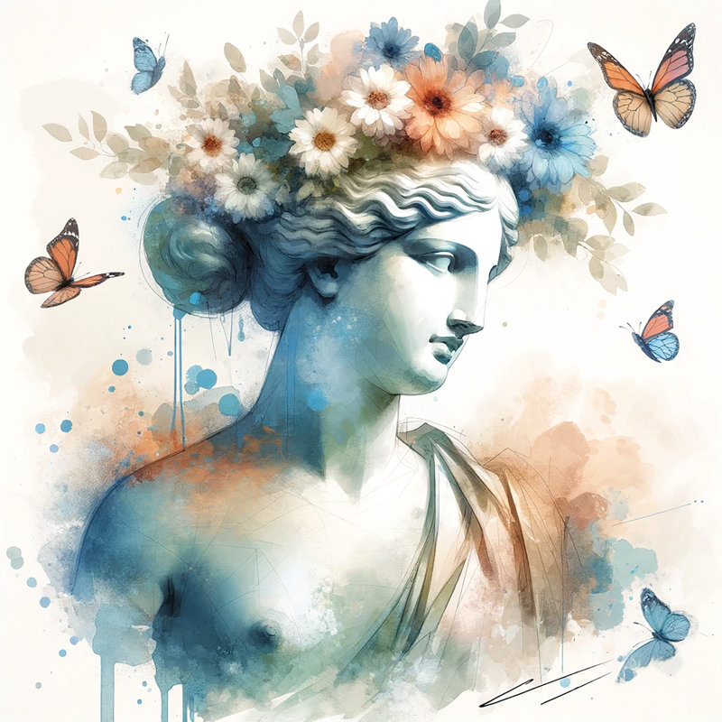 «Botanical Grace» sur toile, H 20 po x l 20 po x P 1,5 po