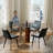 5-piece Round Tempered Glass Top Dining Set