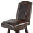 Genuine Brown Leather Tufted Wingback Barstool With Nailhead Trim - Counter & Bar Height