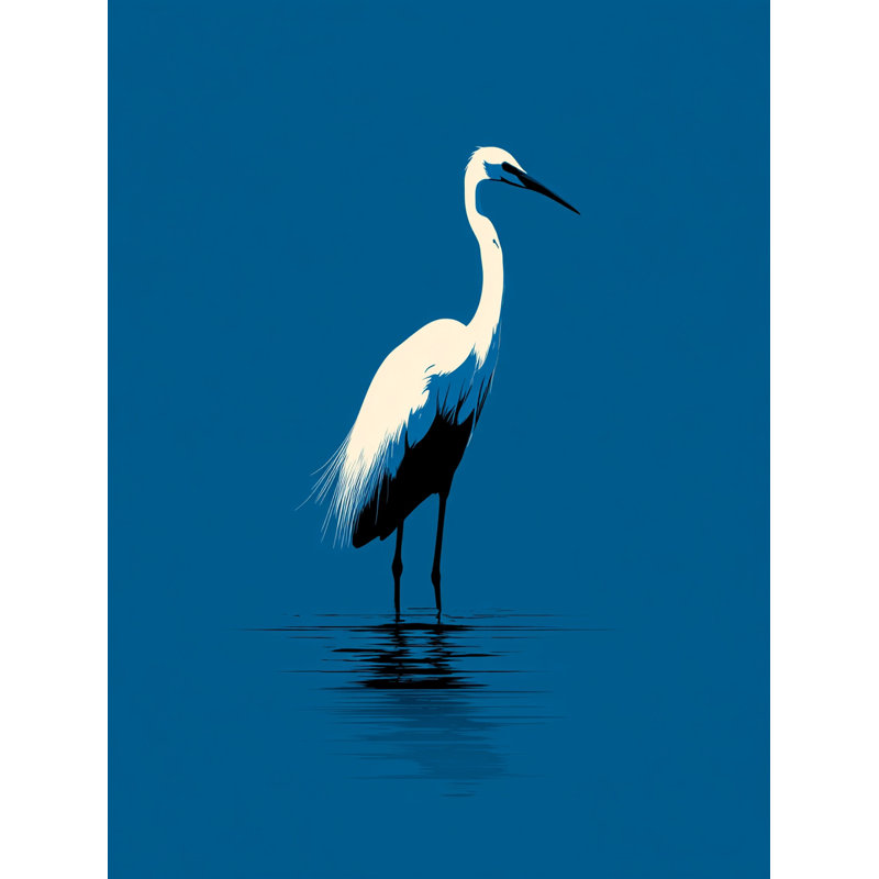 Heron in Focus Wrapped Canvas Wall Art