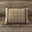 6 pièces courtepointe brune et dorée - tissu double / grand, motifs à rayures, coutures, coussins décoratifs, pops, literie lavable-120944633