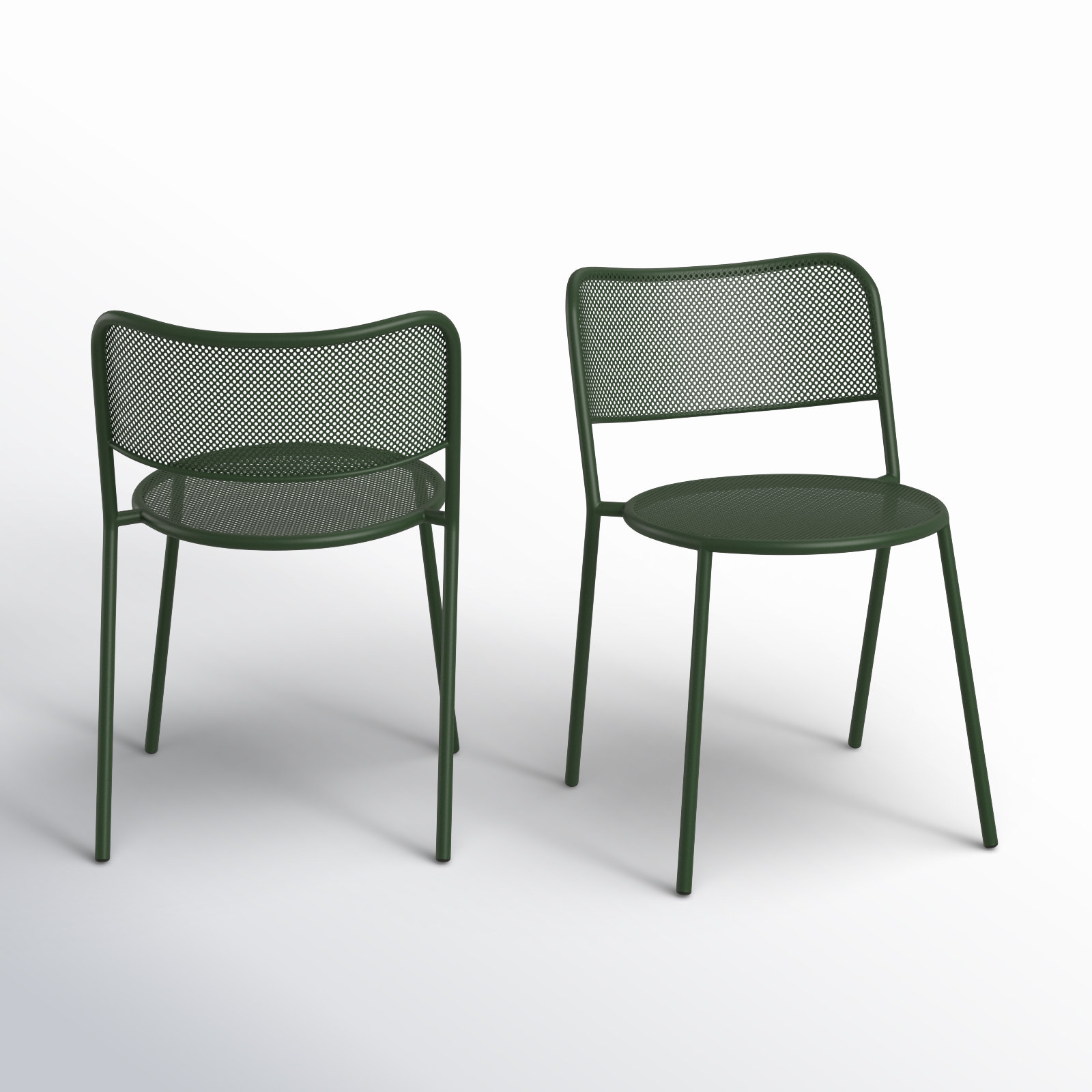 Wimberley Stackable Patio Side Chair, Dark Green