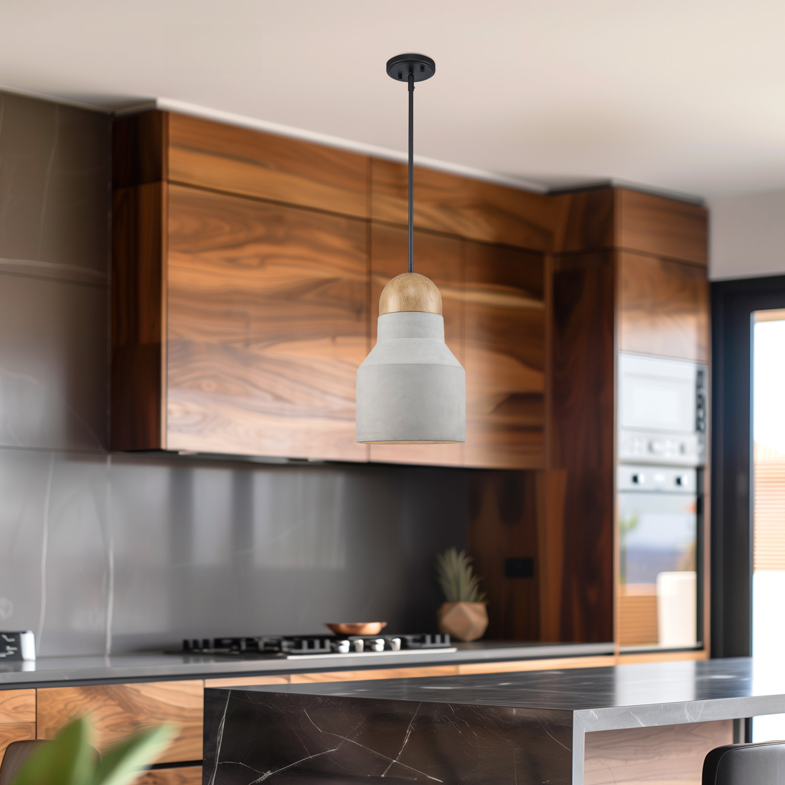 Zac Dimmable Single Light Pendant, 16.50" H x 9.80" W x 9.80" D
