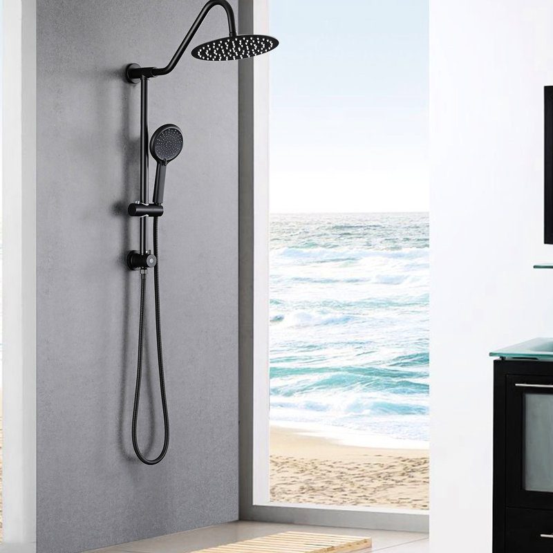 Shower Head With 10" Rain And Handheld - Matte Black Muscular Discomfort Wall Mounted Decor Complementary