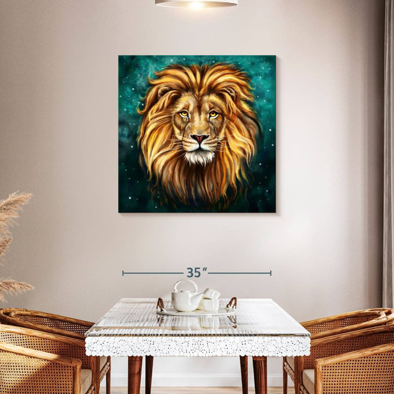 Magnifique tête de lion Brampt, H 24 po x l 24 po
