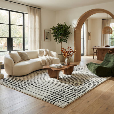 Rug Branch Alinda Collections Abstract Cream Indoor Area Rug