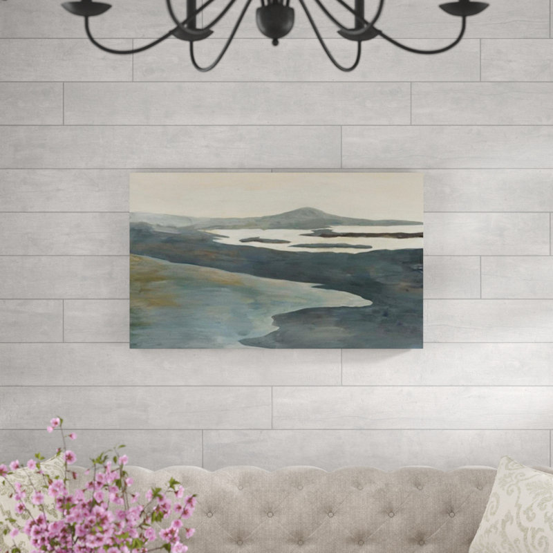 Silence Dawn par Sara Brown - Peinture, H 24 po x l 40 po x P 1,5 po, Image au pinceau gel