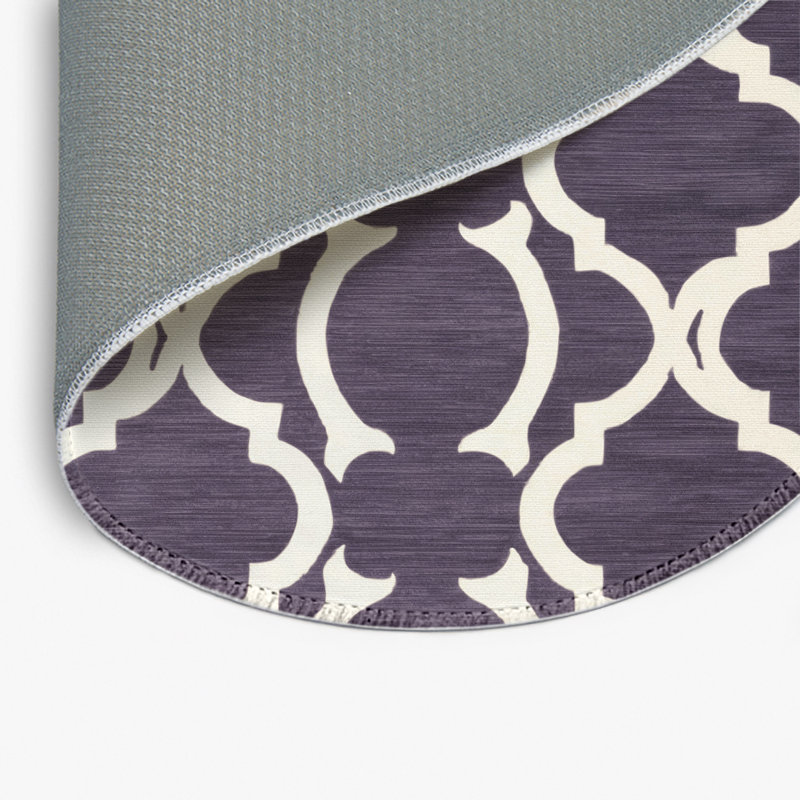 Tapis mauve intérieur et extérieur Trellis, Rond 5 pi