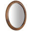 Miroirs ronds 30 po, miroir de meuble-lavabo mural en bois avec cadre en noyer, miroir en bois pour salle de bain, salon ou entrée (brun noyer)