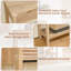 Console en bois cannelé avec 3 tiroirs-818937161