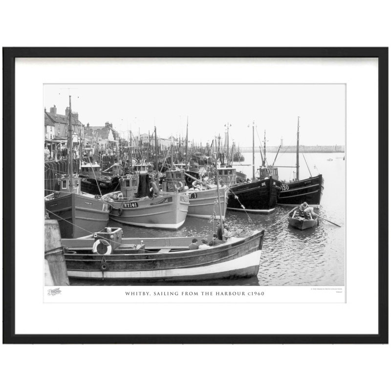 Whitby, Sailing From The Harbour C1960 by Francis Frith - Single Picture Frame Print, 60cm H x 80cm W x 2.3cm D