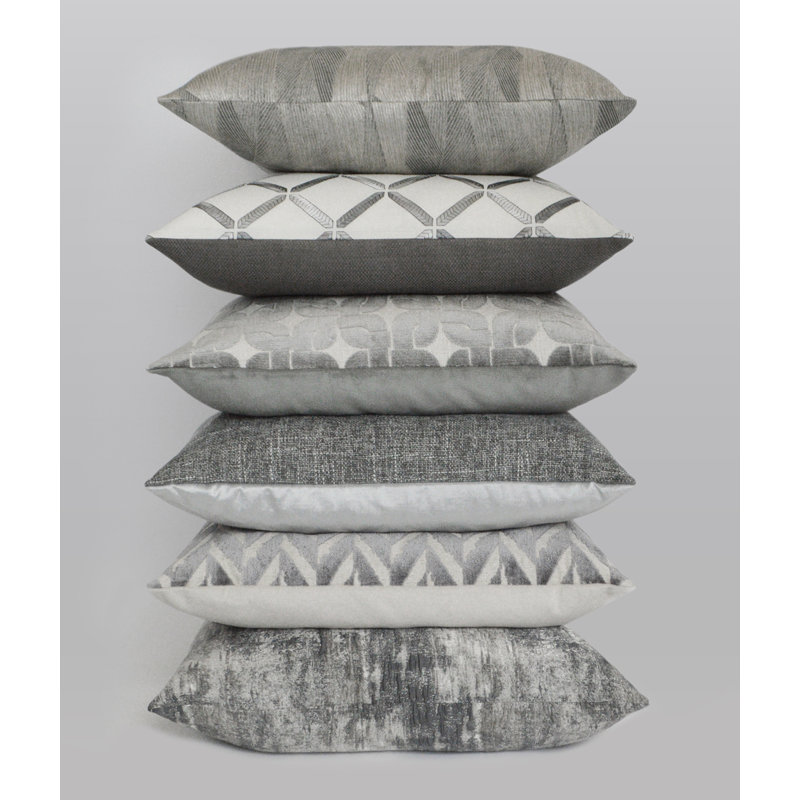 Granville Pillow Cover & Insert, Silver, Square 20"