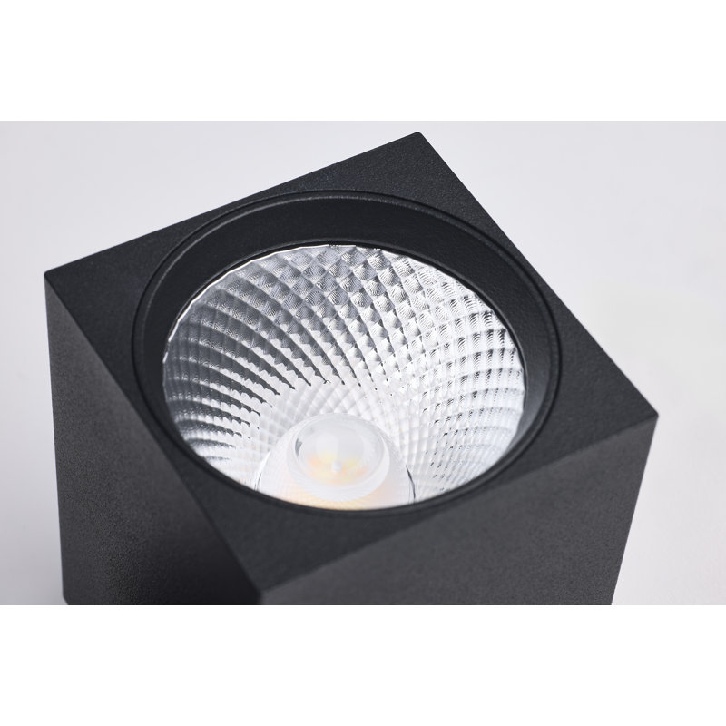8 Watt LED Track Head 2700K/3000K/3500K/4000K/5000K CCT Selectable Dim to Warm J Style 36 Degree Beam Angle 120 Volt White Square