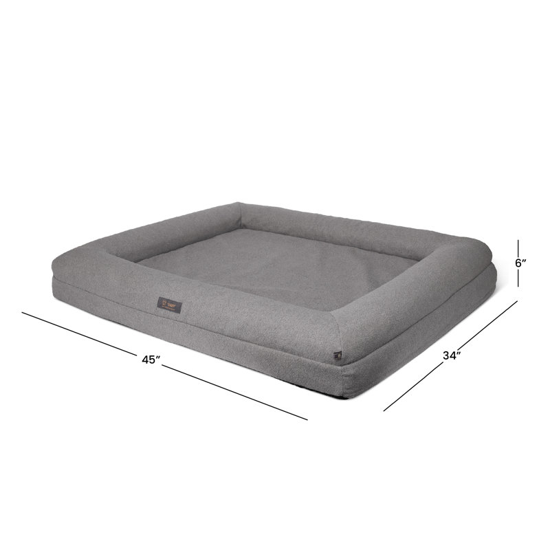 Memory Foam Orthopedic Dog Bed - , Gray, Large (45" W x 34" D x 6" H)