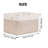 Large Fabric Storage Baskets,6 Pack Linen Closet Storage Containers Bins with Handles Khaki&White