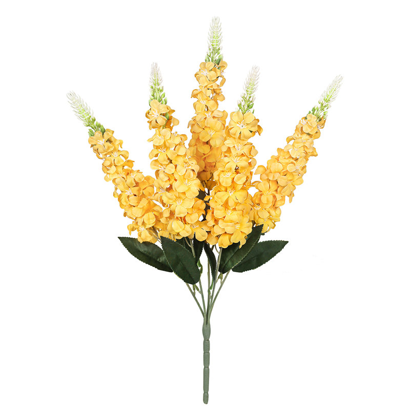 Bouquet de tiges de fleurs artificielles, Jaune