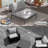 6 Person Metal Outdoor Patio Sectional Sofa with Cushions-1207527512