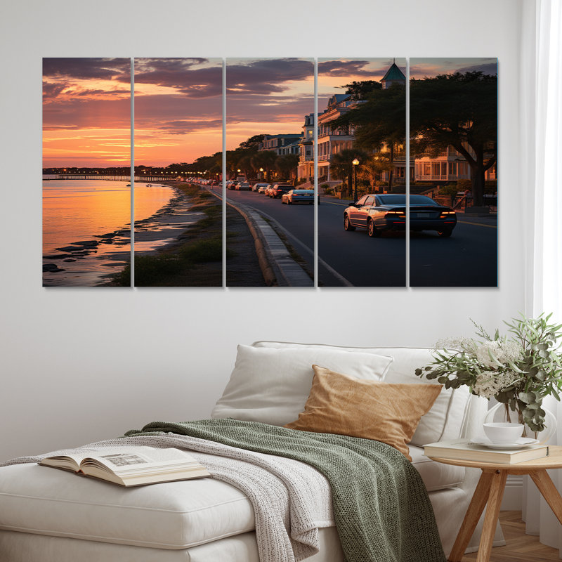 Charleston Beautiful Cityscape I - ensemble d'art mural en métal Cityscapes