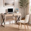 Bureau d'écriture style rétro avec cadre en X stable et tiroir spacieux pour le bureau à domicile