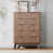 43''h 5 Drawers Brown Oak Grain is out of stock