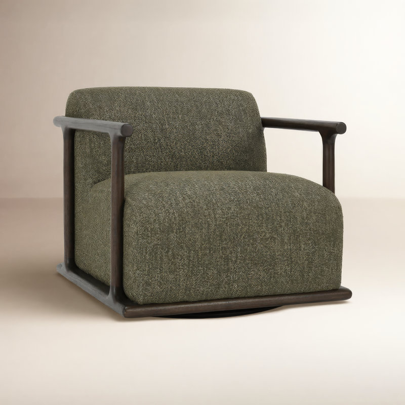 Lucia Swivel Accent Chair, Green