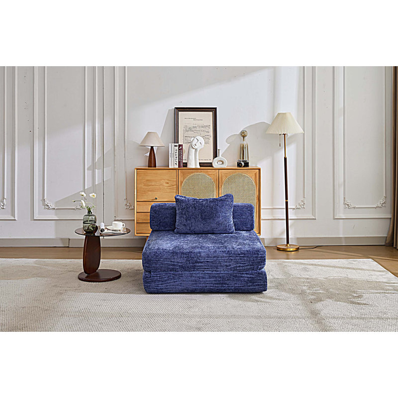 Canapé-lit pliant convertible 78,7 po, Bleu
